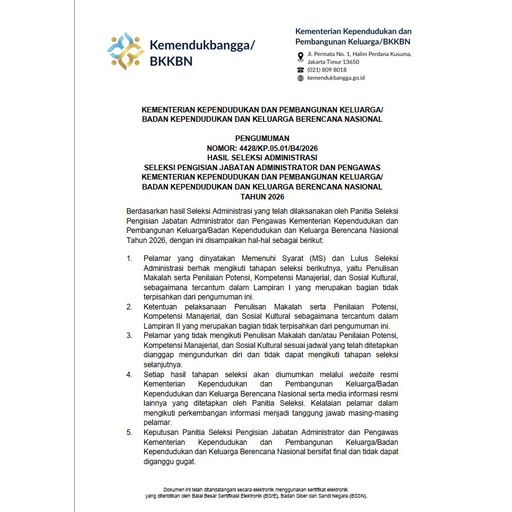 Kementerian Kependudukan dan Pembangunan Keluarga / BKKBN
